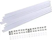MUSISALY Led Strip Light Diffuser Channel Kit 8 Sets u Shape Aluminum Housing for Modern Lighting