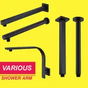 Square / Round Black Gooseneck Shower Wall Arm 300/600mm Ceiling Arm Extension