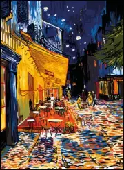 Canvas Antique Patio Coffee Van Gogh 45x60cm