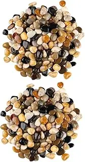 Kisangel Aquarium Decoration Stones 2 Bags of Landscape Pebbles Natural Stones for Fish Tank and Home Decor
