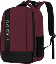 MOSISO Camera Backpack, DSLR/SLR/Mirrorless Photography Camera Case Buffer Padded Shockproof Bag with Customized Modular Inserts&Tripod Holder Compatible with Canon,Nikon,Sony etc, Wine Red