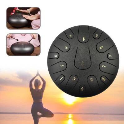 15 Note 12 Inch Steel Tongue Drum C-Key Drum Percussion Instrument Ethereal Drum