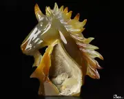 Unique 5.7" Agate Geode Crystal Unicorn, Crystal Healing