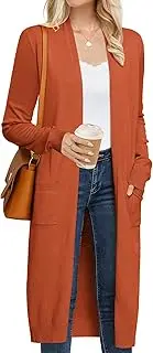 [GRACE KARIN] Women's 2025 Trendy Long Cardigans Sweater Lightweight Open Front Long Sleeve Maxi Duster Coats with Pockets