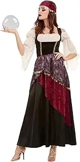 Smiffys 50953S Deluxe Fortune Teller Costume, Women, Black, S - UK Size 08-10