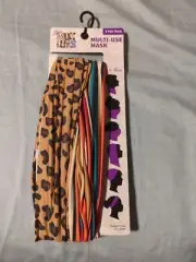 Muk LUKS Multi Use Mask 2 Pair Pack Cheetah And Stripes