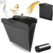Zurligi Car Trash Can Trash Bag Compatible with Tesla Model 3 /Model Y and Other Cars, Waterproof PU Leather Garbage Bin with Magnet Closure Design, Slim Design Car Garbage Bin for Back Seat