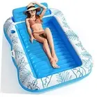 Large Beach Sun Tanning Floaty Raft Sunbathing Water Lounge Floaties Tub with