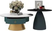 Coffee Table Nesting Coffee Tables Set of 2, Round Coffee Table for Living Room, Side Table End Table Nesting Tables for Small Spaces Side Table (Color : #1)