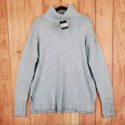 Eddie Bauer Womens Funnel Neck Sweater Sz Large Cable Knit NWT NEW