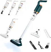 Blackenx Cordless Vacuum, Blackenx Multipurpose Cordless Vacuum Cleaner for Household and Car, 3 in 1 Handheld Vacuum and Mop, for All Floor Type with 4 Nozzle, 6000 Pa, 550w (Green)