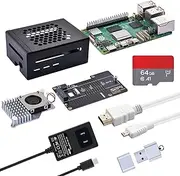 GeeekPi Starter Kit for Raspberry Pi 5 8GB, with Raspberry Pi 5 & Active Cooler, N04 M.2 NVMe SSD PCIe Peripheral Board, Case 64GB Card, Card Reader, HDMI Cables and 27W USB C Power Supply