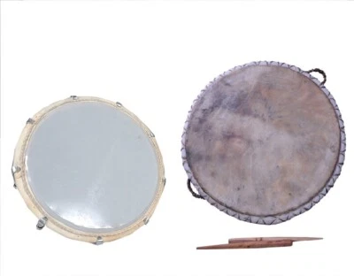 Instrument Handcraft 18"Nagada Traditional Hand Drum 9"Nagadi Musical Percussion