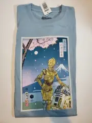 AUTHENTIC Star Wars Celebration Japan 2025 R2-D2 & C3-PO Badge Art T-Shirt XL
