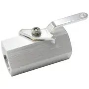 Aeroflow Shut Off Valve -10Orb Silver Female -10Orb Ports - AF1001-10S