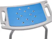 Non Slip Mat for Shower Stool, Shower Chair Pad with Adhesive Backing, Waterproof Quick Dry Cushion Anti Skid Uneven Patterns, Cover Shower Bench, Bath Chair, Bathroom Bathtub Shower Seating Mat