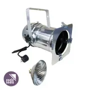 Par 56 Pro Can Silver with Lamp, Par Safe Square Colour Frame & Piggy Back Plug