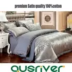 Premium 4pc Satin Purple Double/Queen/King Size Bed Quilt/Doona/Duvet Cover Sets