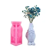 Silicone Flower Pots Mold Epoxy Resin Molds Gnome Pen Holder Holder