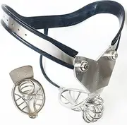 SM Stainless Steel Chastity Belt Man Chastity Cage Chastity Belt With Hollow Penis Cage Chastity Cage Bondage BDSM Sex Toys For Men(70cm/80cm)