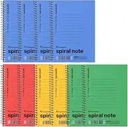 Maruman N670X10SET Spiral Ring Notebook, A6, Horizontal Ruled, 0.2 inch (6 mm), 10 Pieces, Assorted