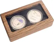 Coin Storage Box - Wooden Commemorative Coin Holder | Black Walnut Display Case | Elegant Souvenir Organizer for Challenge, Collectible Badges, Medals