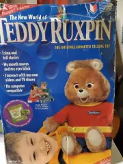 1998 Vintage Teddy Ruxpin Animated, Tuxedo Suite/Shoes & 1980s Cassettes & Books