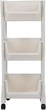 Enforose Mobile Utility Cart,Multipurpose Rolling Storage Cart,Multi Layers Organizing Cart,Craft Cart for Kitchen Laundry Bathroom Living Room (3 Layers)