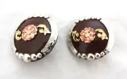 California Brown Iron Bridle Loop Back Conchos Pair Hansen Western Gear Horse