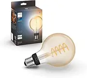 Philips Hue White Ambiance Filament G93 Globe Smart Light Bulb [E27 Edison Screw] with Bluetooth, Compatible with Alexa, Google Assistant and Apple Homekit