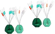 Kisangel 2sets Fishing Stops Beads Professional Fishing Line Stops Silicone Material for Streams Rivers Lakes 20pcs*2