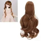 (Light Brown) BJD Doll Hair Wig Mesh Cloth Hair Wig For 8-9 Inch Doll