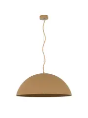 Fjord 1 Light Large Dome Pendant in Clay Gypsum