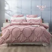 Renee Taylor Moroccan Super King Bed Quilt Cover Cotton Chenille Tufted Blush
