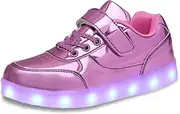 [SEROUNY] Kids Light Up Shoes LED Sneakers High Top USB Charging Flashing Trainers for Child Girls Boys