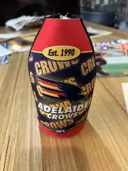 VINTAGE AFL ADELAIDE CROWS FOOTBALL CLUB BOTTLE STUBBY HOLDER UNUSED VFL 1990