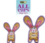 Fuzzu by Multipet All Ears Hopper Tough & Crackly Dog Toy