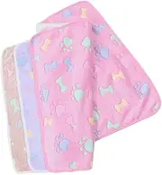 ORFOFE 3-pc Flannel Pet Bedding Warm Dog Cat Blanket Versatile Sofa Throw Blanket for Small Animals