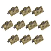 300Pcs Ribbon Crimp Clamp Ends 10mm Cord End Clasp for DIY Craft Bronze Tone