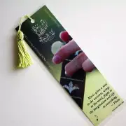 8 In Inspirational Bookmark with Tassel, Plato Quote, New, Lamination Option