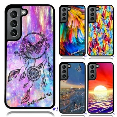 Personalised Text Back Case for Samsung S22 S21 S20 S10 S9 S8 S7 Ultra Plus FE
