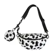Animal Chest Crossbody Bag Plush Retro Dumpling Waist Purse Women Composite Set Classic Chest Bag Classic Vintage Bag