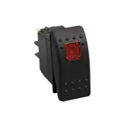 On/Off Rocker Switch LED Backlit - Red