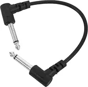 Kisangel Guitar Instrument Cable Right Angle Guitar Patch Cable Noise Shielding for Musicians