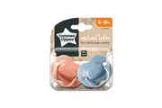 Tommee Tippee Natural Latex Cherry Soothers, Symmetrical Design, BPA-Free, 6-18m, Pack of 2 Dummies (Colour/Design May Vary)