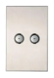 Clipsal C-BUS SATURN WALL SWITCH 2-Button, Flush Mounted, Stainless Steel