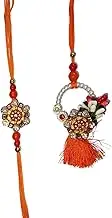 KANJAARA Rakhi Festival Rakhi Rakhee Rakhi Pair Brother & Sister in Law Rakhi Pair For Couple Men Rakhi & Chooda Rakhi Set, Available in multicolor (model-963)