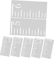 GRIRIW 7Pcs Height Measuring Ruler Stencil for Reusable Growth Chart Template for Plastic Wall Decoration Tool for Crafting and Learning Activities