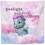 WayGoTee Bibble Meme Tapestry Funny Bibble's Beliefs Tapestries Gaslight Gatekeep Girlboss Tapestry Wall Hanging, Funny College Room Hostel Decorations Bedroom Living Room Dorm Decor