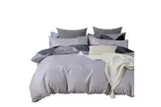 Cleverpolly Jay Microfiber Reversible Quilt Cover Set King Size King Doonas